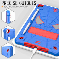 Spider Texture Silicone Hybrid PC Tablet Case with Shoulder Strap, For iPad 10.2 2021 / 2020 / 2019, For iPad mini 6