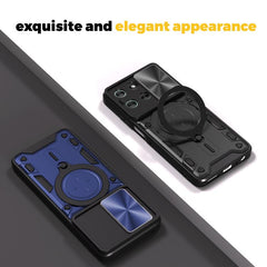 CD Texture Sliding Camshield Magnetic Holder Phone Case