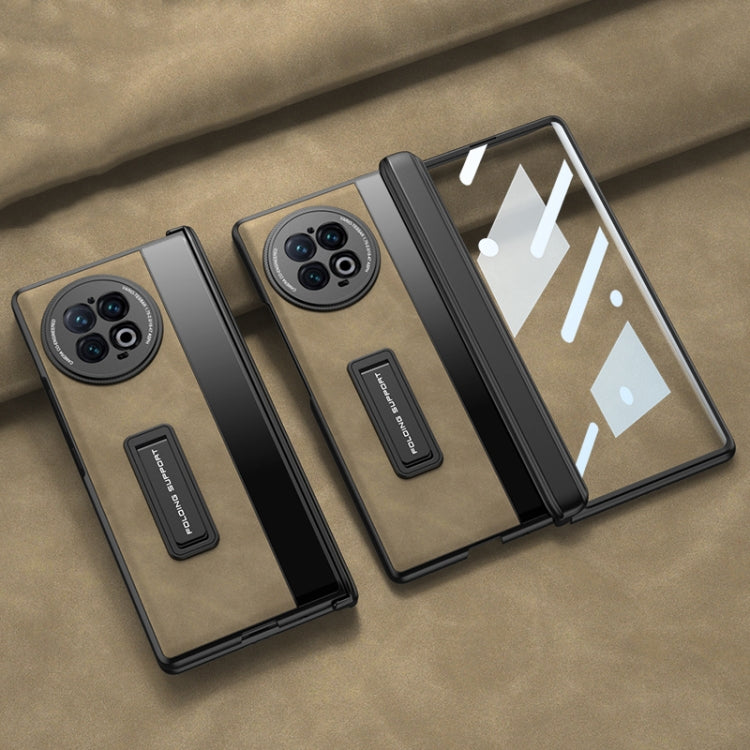 GKK Integrierte, mattierte Leder-Telefonhülle mit Klappscharnier und Halterung, für vivo X Fold2 GKK Integrierte, mattierte Leder-Telefonhülle mit Klappscharnier und Halterung, für vivo X Fold2