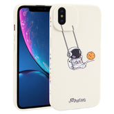 Astronaut Swinging Pattern TPU Phone Case, For iPhone XS / X, For iPhone XR, For iPhone XS Max, For iPhone 8 Plus / 7 Plus