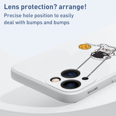 Astronaut Swinging Pattern TPU Phone Case, For iPhone 13 mini, For iPhone 12, For iPhone 12 Pro Max, For iPhone 12 Pro, For iPhone 12 mini, For iPhone 11 Pro Max, For iPhone 11, For iPhone 11 Pro