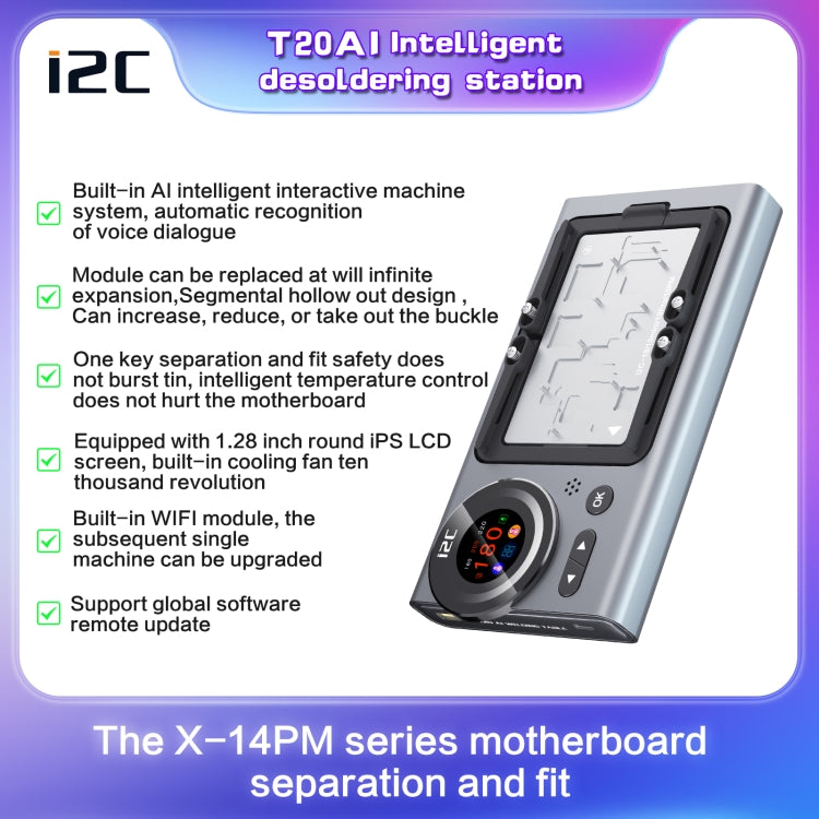 i2C T20 Intelligent Motherboard Middle Layered Heating Platform For iPhone X-14 Series, i2C T20 For iPhone X-14 Series i2C T20 Intelligent Motherboard Middle Layered Heating Platform For iPhone X-14 Series, i2C T20 For iPhone X-14 Series