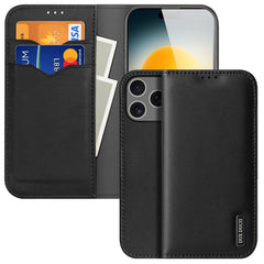 DUX DUCIS Hivo Series Rindsleder + PU + TPU Flip-Handyhülle, Für iPhone 16 Pro Max, Für iPhone 16 Pro, Für iPhone 16 Plus, Für iPhone 16, Für iPhone SE 2024, Für iPhone 15 Pro Max, Für iPhone 15 Pro, Für iPhone 15 Plus, Für iPhone 15