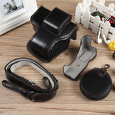 Full Body Magnetic Leather Camera Case Bag with Strap, Deluxe Edition