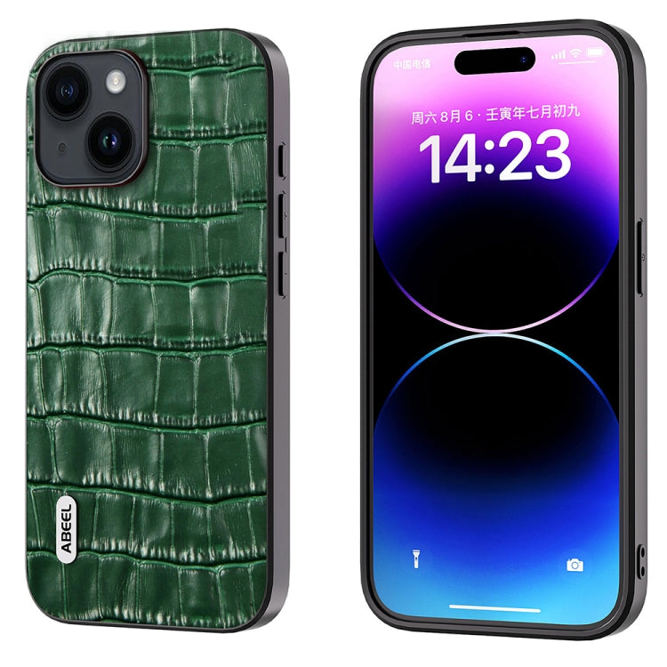 ABEEL Handyhülle aus echtem Leder mit Krokodilstruktur, für iPhone 14 Plus, für iPhone 14, für iPhone 14 Pro, für iPhone 14 Pro Max ABEEL Handyhülle aus echtem Leder mit Krokodilstruktur, für iPhone 14 Plus, für iPhone 14, für iPhone 14 Pro, für iPhone 14 Pro Max