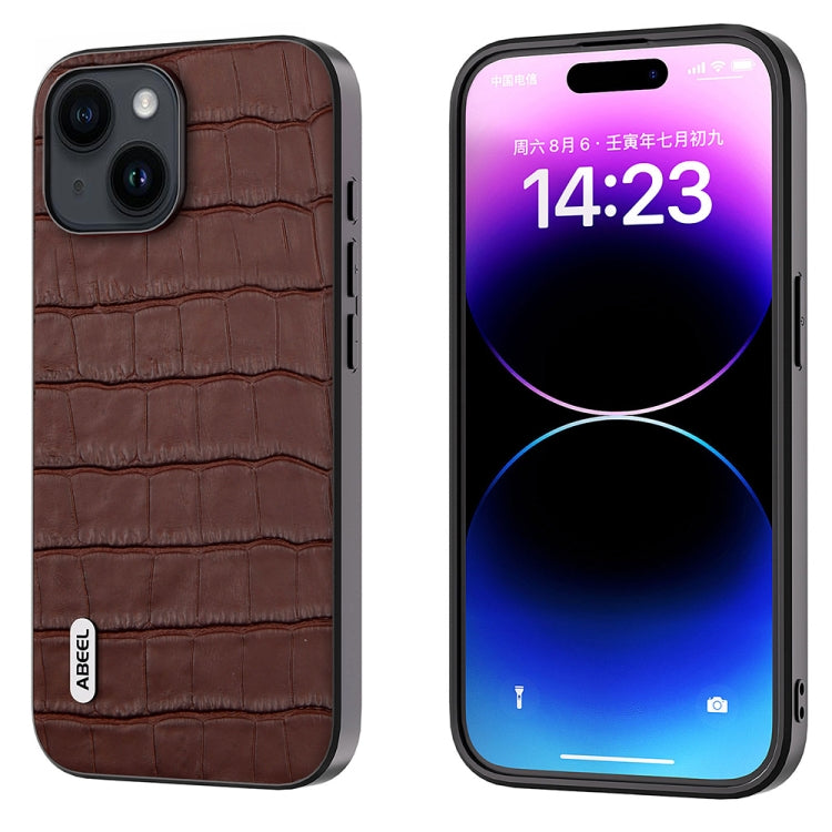 ABEEL Handyhülle aus echtem Leder mit Krokodilstruktur, für iPhone 14 Plus, für iPhone 14, für iPhone 14 Pro, für iPhone 14 Pro Max ABEEL Handyhülle aus echtem Leder mit Krokodilstruktur, für iPhone 14 Plus, für iPhone 14, für iPhone 14 Pro, für iPhone 14 Pro Max