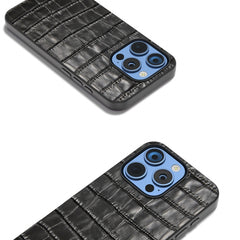 ABEEL Handyhülle aus echtem Leder mit Krokodilstruktur, für iPhone 16 Pro Max, für iPhone 16 Pro, für iPhone 16 Plus, für iPhone 16, für iPhone 15 Pro Max, für iPhone 15 Pro, für iPhone 15 Plus, für iPhone 15