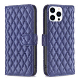 Diamond Lattice Wallet Flip Leather Phone Case
