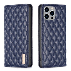 Diamond Lattice Magnetic Leather Flip Phone Case