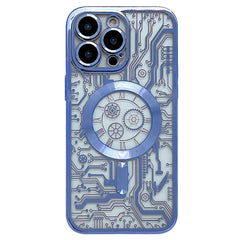 Electroplated Circuit Board Pattern MagSafe Phone Case, For iPhone 12 Pro, For iPhone 11 Pro Max, For iPhone 11