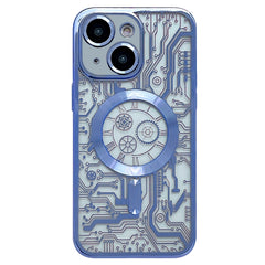 Electroplated Circuit Board Pattern MagSafe Phone Case, For iPhone 14 Plus, For iPhone 14, For iPhone 14 Pro