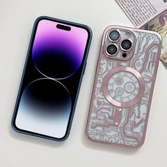 Electroplated Circuit Board Pattern MagSafe Phone Case, For iPhone 12 Pro, For iPhone 11 Pro Max, For iPhone 11