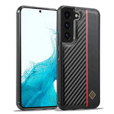 LC.IMEEKE 3 in 1 Carbon Fiber Texture Shockproof Phone Case
