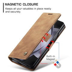CaseMe-013 Multifunctional Retro Frosted Leather Phone Case, For Samsung Galaxy Z Fold5