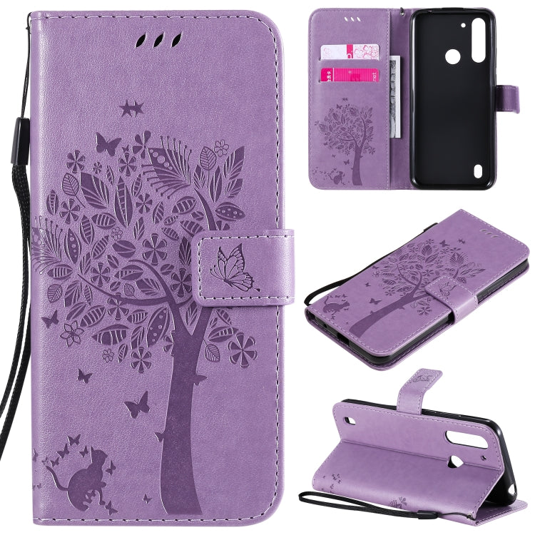 Tree & Cat Embossed Pattern Horizontal Flip Leather Case with Holder & Card Slots & Wallet & Lanyard, For Motorola Moto G Power, For Motorola Moto G8 Power Lite Tree & Cat Embossed Pattern Horizontal Flip Leather Case with Holder & Card Slots & Wallet & Lanyard, For Motorola Moto G Power, For Motorola Moto G8 Power Lite