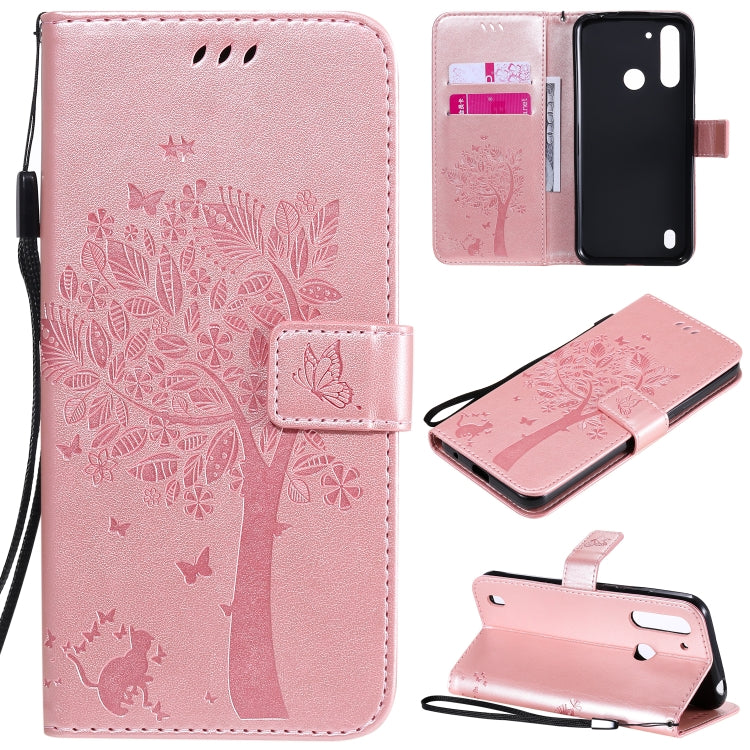 Tree & Cat Embossed Pattern Horizontal Flip Leather Case with Holder & Card Slots & Wallet & Lanyard, For Motorola Moto G Power, For Motorola Moto G8 Power Lite Tree & Cat Embossed Pattern Horizontal Flip Leather Case with Holder & Card Slots & Wallet & Lanyard, For Motorola Moto G Power, For Motorola Moto G8 Power Lite
