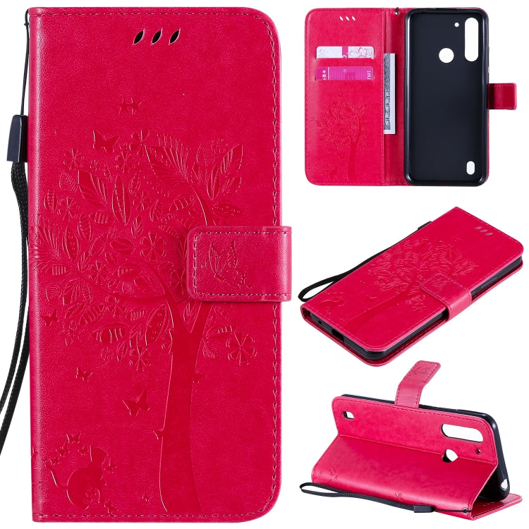 Tree & Cat Embossed Pattern Horizontal Flip Leather Case with Holder & Card Slots & Wallet & Lanyard, For Motorola Moto G Power, For Motorola Moto G8 Power Lite Tree & Cat Embossed Pattern Horizontal Flip Leather Case with Holder & Card Slots & Wallet & Lanyard, For Motorola Moto G Power, For Motorola Moto G8 Power Lite