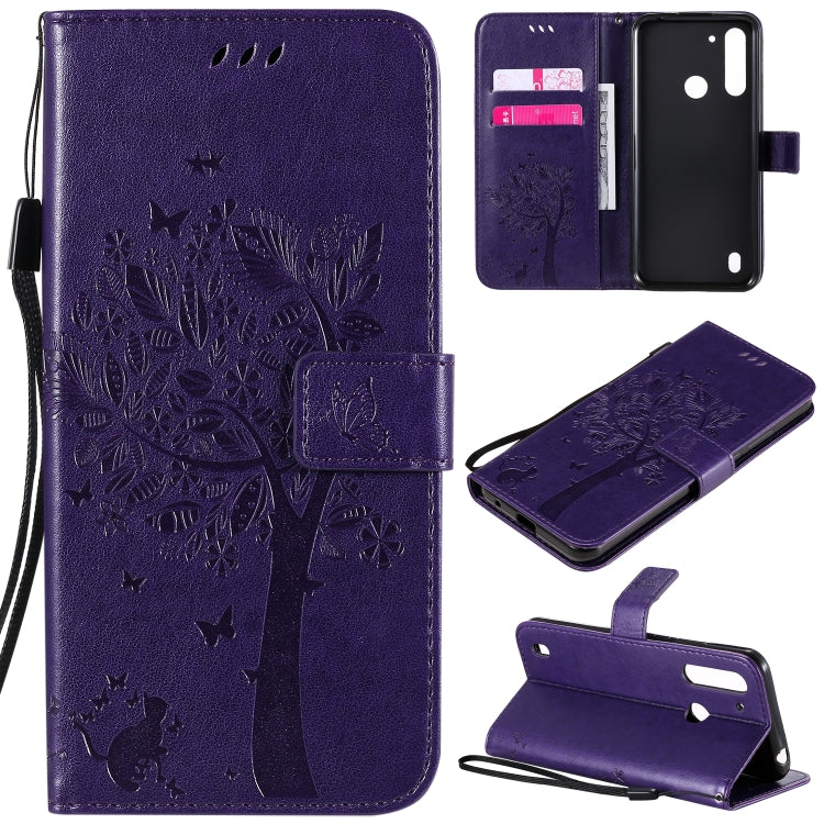 Tree & Cat Embossed Pattern Horizontal Flip Leather Case with Holder & Card Slots & Wallet & Lanyard, For Motorola Moto G Power, For Motorola Moto G8 Power Lite Tree & Cat Embossed Pattern Horizontal Flip Leather Case with Holder & Card Slots & Wallet & Lanyard, For Motorola Moto G Power, For Motorola Moto G8 Power Lite
