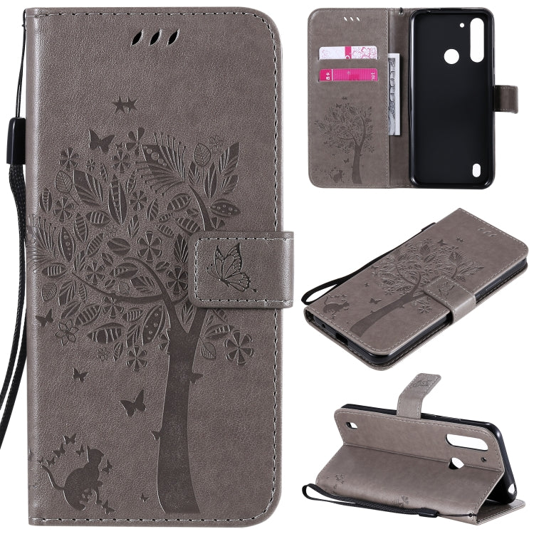 Tree & Cat Embossed Pattern Horizontal Flip Leather Case with Holder & Card Slots & Wallet & Lanyard, For Motorola Moto G Power, For Motorola Moto G8 Power Lite Tree & Cat Embossed Pattern Horizontal Flip Leather Case with Holder & Card Slots & Wallet & Lanyard, For Motorola Moto G Power, For Motorola Moto G8 Power Lite