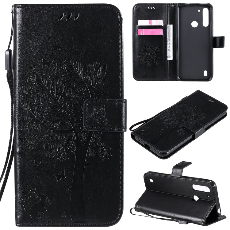 Tree & Cat Embossed Pattern Horizontal Flip Leather Case with Holder & Card Slots & Wallet & Lanyard, For Motorola Moto G Power, For Motorola Moto G8 Power Lite Tree & Cat Embossed Pattern Horizontal Flip Leather Case with Holder & Card Slots & Wallet & Lanyard, For Motorola Moto G Power, For Motorola Moto G8 Power Lite