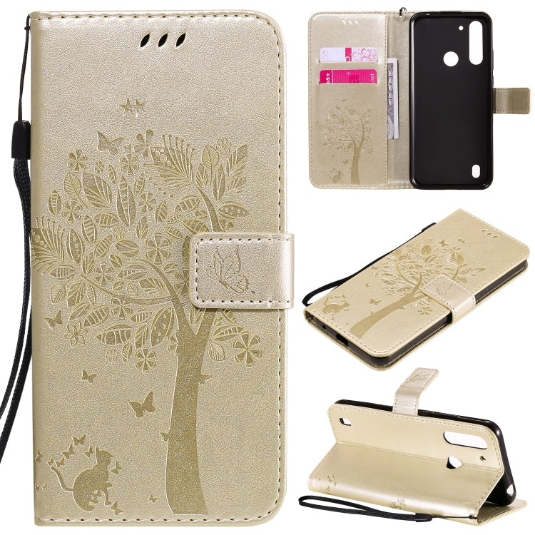 Tree & Cat Embossed Pattern Horizontal Flip Leather Case with Holder & Card Slots & Wallet & Lanyard, For Motorola Moto G Power, For Motorola Moto G8 Power Lite Tree & Cat Embossed Pattern Horizontal Flip Leather Case with Holder & Card Slots & Wallet & Lanyard, For Motorola Moto G Power, For Motorola Moto G8 Power Lite