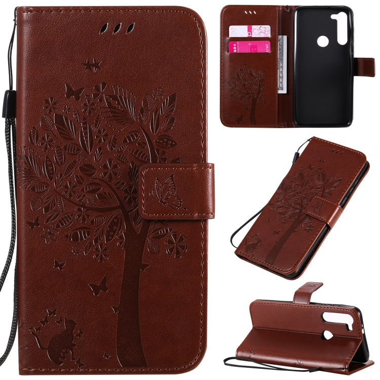 Tree & Cat Embossed Pattern Horizontal Flip Leather Case with Holder & Card Slots & Wallet & Lanyard, For Motorola Moto G8 Power, For OPPO Realme 6 Tree & Cat Embossed Pattern Horizontal Flip Leather Case with Holder & Card Slots & Wallet & Lanyard, For Motorola Moto G8 Power, For OPPO Realme 6