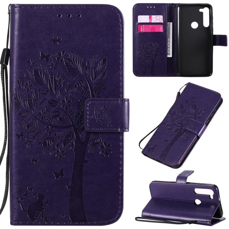 Tree & Cat Embossed Pattern Horizontal Flip Leather Case with Holder & Card Slots & Wallet & Lanyard, For Motorola Moto G8 Power, For OPPO Realme 6 Tree & Cat Embossed Pattern Horizontal Flip Leather Case with Holder & Card Slots & Wallet & Lanyard, For Motorola Moto G8 Power, For OPPO Realme 6