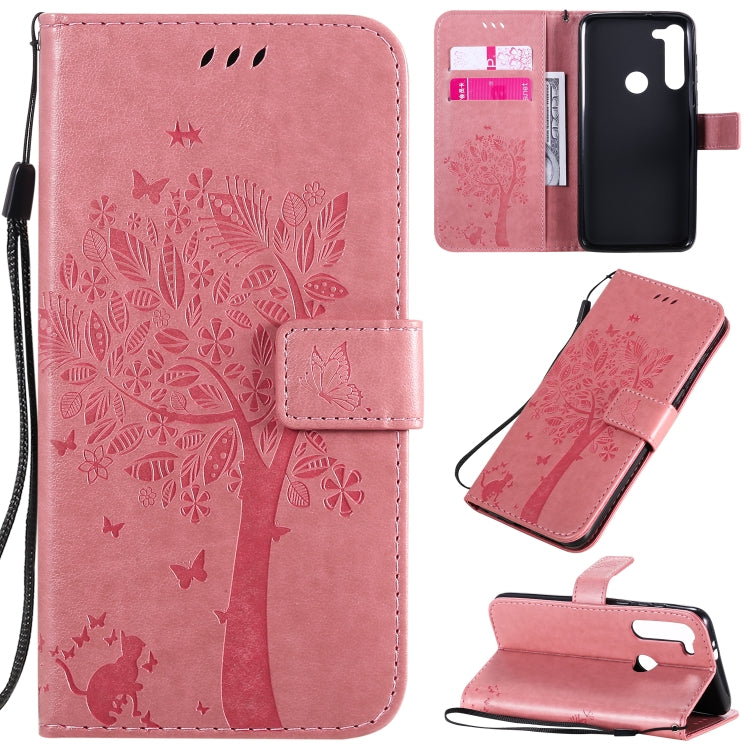 Tree & Cat Embossed Pattern Horizontal Flip Leather Case with Holder & Card Slots & Wallet & Lanyard, For Motorola Moto G8 Power, For OPPO Realme 6 Tree & Cat Embossed Pattern Horizontal Flip Leather Case with Holder & Card Slots & Wallet & Lanyard, For Motorola Moto G8 Power, For OPPO Realme 6