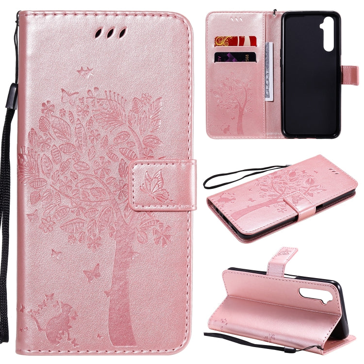 Tree & Cat Embossed Pattern Horizontal Flip Leather Case with Holder & Card Slots & Wallet & Lanyard, For Motorola Moto G8 Power, For OPPO Realme 6 Tree & Cat Embossed Pattern Horizontal Flip Leather Case with Holder & Card Slots & Wallet & Lanyard, For Motorola Moto G8 Power, For OPPO Realme 6