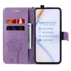 Tree & Cat Embossed Pattern Horizontal Flip Leather Case with Holder & Card Slots & Wallet & Lanyard, For Xiaomi Redmi K30 Pro, For Xiaomi Redmi Note 9 Pro