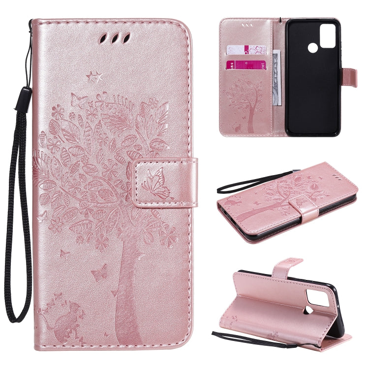 Tree & Cat Embossed Pattern Horizontal Flip Leather Case with Holder & Card Slots & Wallet & Lanyard, For Huawei Honor 9A, For Huawei Honor 30 Pro Tree & Cat Embossed Pattern Horizontal Flip Leather Case with Holder & Card Slots & Wallet & Lanyard, For Huawei Honor 9A, For Huawei Honor 30 Pro