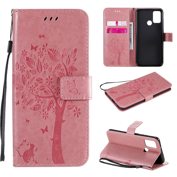 Tree & Cat Embossed Pattern Horizontal Flip Leather Case with Holder & Card Slots & Wallet & Lanyard, For Huawei Honor 9A, For Huawei Honor 30 Pro Tree & Cat Embossed Pattern Horizontal Flip Leather Case with Holder & Card Slots & Wallet & Lanyard, For Huawei Honor 9A, For Huawei Honor 30 Pro