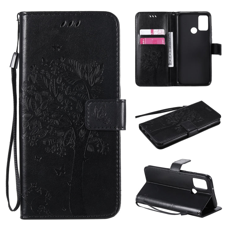 Tree & Cat Embossed Pattern Horizontal Flip Leather Case with Holder & Card Slots & Wallet & Lanyard, For Huawei Honor 9A, For Huawei Honor 30 Pro Tree & Cat Embossed Pattern Horizontal Flip Leather Case with Holder & Card Slots & Wallet & Lanyard, For Huawei Honor 9A, For Huawei Honor 30 Pro