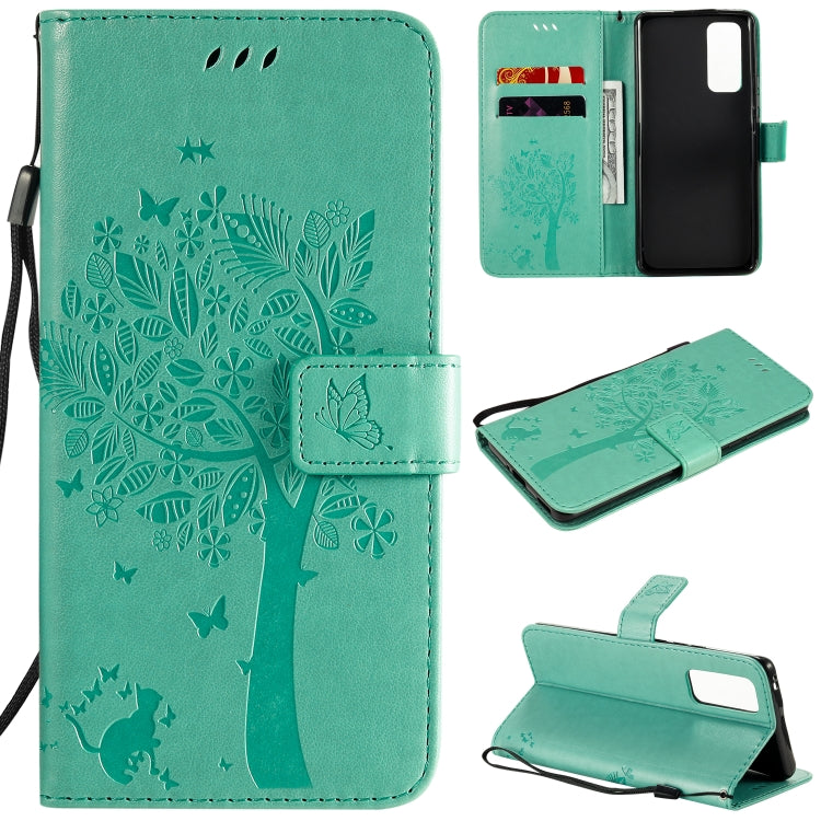 Tree & Cat Embossed Pattern Horizontal Flip Leather Case with Holder & Card Slots & Wallet & Lanyard, For Huawei Honor 9A, For Huawei Honor 30 Pro Tree & Cat Embossed Pattern Horizontal Flip Leather Case with Holder & Card Slots & Wallet & Lanyard, For Huawei Honor 9A, For Huawei Honor 30 Pro