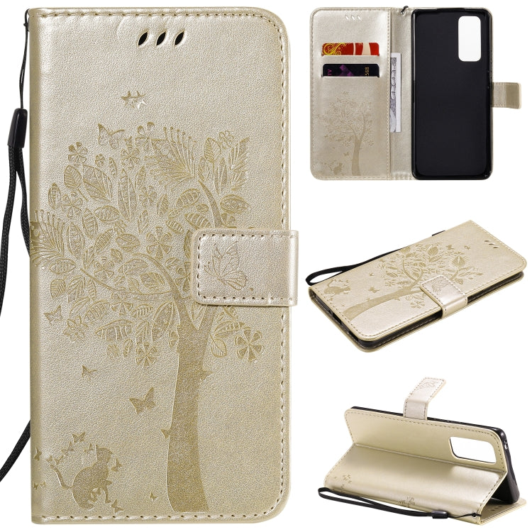 Tree & Cat Embossed Pattern Horizontal Flip Leather Case with Holder & Card Slots & Wallet & Lanyard, For Huawei Honor 9A, For Huawei Honor 30 Pro Tree & Cat Embossed Pattern Horizontal Flip Leather Case with Holder & Card Slots & Wallet & Lanyard, For Huawei Honor 9A, For Huawei Honor 30 Pro