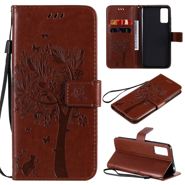 Tree & Cat Embossed Pattern Horizontal Flip Leather Case with Holder & Card Slots & Wallet & Lanyard, For Huawei Honor 30, For Huawei Honor Play4T Pro Tree & Cat Embossed Pattern Horizontal Flip Leather Case with Holder & Card Slots & Wallet & Lanyard, For Huawei Honor 30, For Huawei Honor Play4T Pro