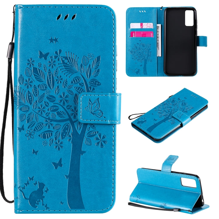 Tree & Cat Embossed Pattern Horizontal Flip Leather Case with Holder & Card Slots & Wallet & Lanyard, For Huawei Honor 30, For Huawei Honor Play4T Pro Tree & Cat Embossed Pattern Horizontal Flip Leather Case with Holder & Card Slots & Wallet & Lanyard, For Huawei Honor 30, For Huawei Honor Play4T Pro