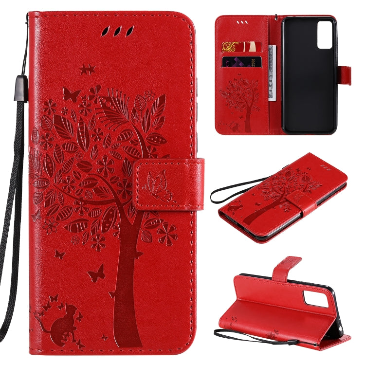 Tree & Cat Embossed Pattern Horizontal Flip Leather Case with Holder & Card Slots & Wallet & Lanyard, For Huawei Honor 30, For Huawei Honor Play4T Pro Tree & Cat Embossed Pattern Horizontal Flip Leather Case with Holder & Card Slots & Wallet & Lanyard, For Huawei Honor 30, For Huawei Honor Play4T Pro
