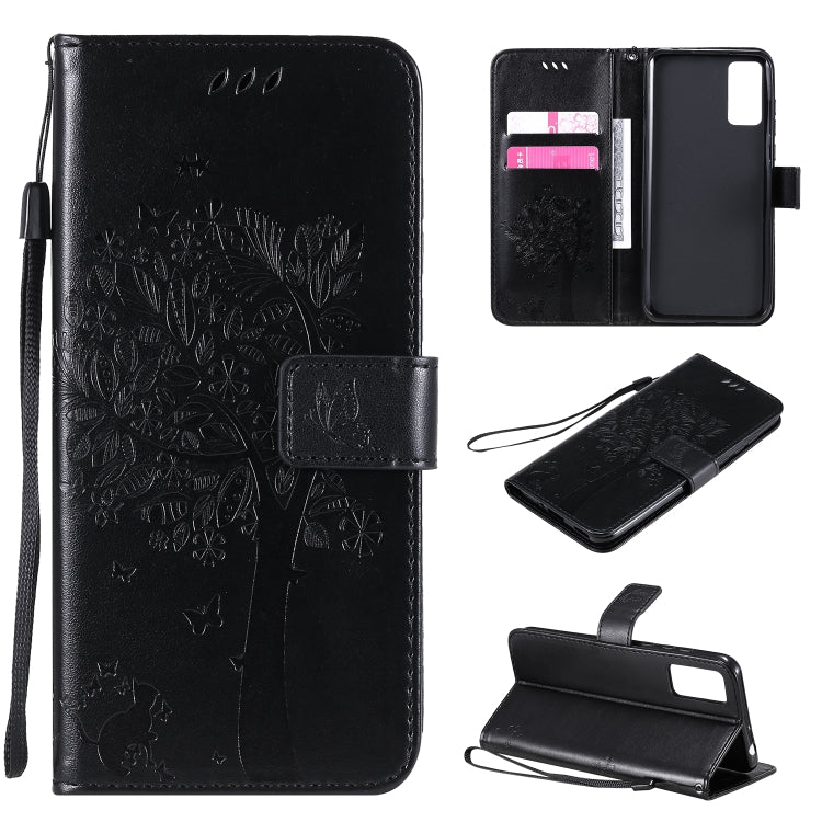 Tree & Cat Embossed Pattern Horizontal Flip Leather Case with Holder & Card Slots & Wallet & Lanyard, For Huawei Honor 30, For Huawei Honor Play4T Pro Tree & Cat Embossed Pattern Horizontal Flip Leather Case with Holder & Card Slots & Wallet & Lanyard, For Huawei Honor 30, For Huawei Honor Play4T Pro