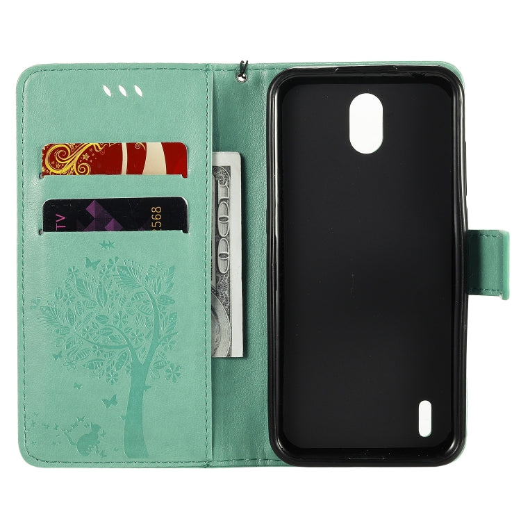 Tree & Cat Embossed Pattern Horizontal Flip Leather Case with Holder & Card Slots & Wallet & Lanyard, For Nokia 1.3, For Nokia 2.3 Tree & Cat Embossed Pattern Horizontal Flip Leather Case with Holder & Card Slots & Wallet & Lanyard, For Nokia 1.3, For Nokia 2.3