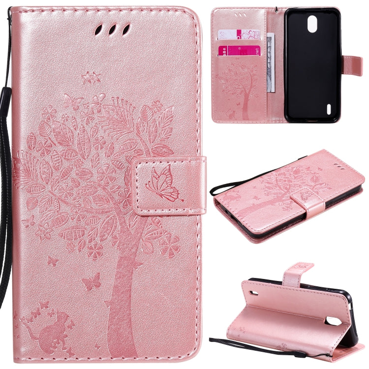 Tree & Cat Embossed Pattern Horizontal Flip Leather Case with Holder & Card Slots & Wallet & Lanyard, For Nokia 1.3, For Nokia 2.3 Tree & Cat Embossed Pattern Horizontal Flip Leather Case with Holder & Card Slots & Wallet & Lanyard, For Nokia 1.3, For Nokia 2.3