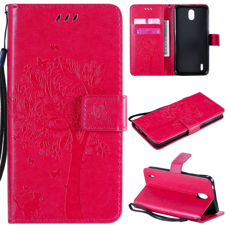 Tree & Cat Embossed Pattern Horizontal Flip Leather Case with Holder & Card Slots & Wallet & Lanyard, For Nokia 1.3, For Nokia 2.3 Tree & Cat Embossed Pattern Horizontal Flip Leather Case with Holder & Card Slots & Wallet & Lanyard, For Nokia 1.3, For Nokia 2.3