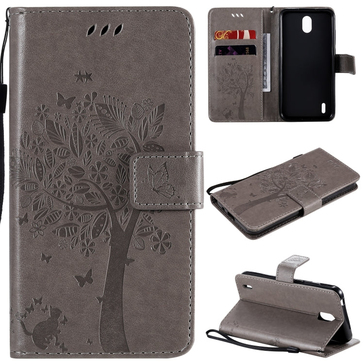 Tree & Cat Embossed Pattern Horizontal Flip Leather Case with Holder & Card Slots & Wallet & Lanyard, For Nokia 1.3, For Nokia 2.3 Tree & Cat Embossed Pattern Horizontal Flip Leather Case with Holder & Card Slots & Wallet & Lanyard, For Nokia 1.3, For Nokia 2.3