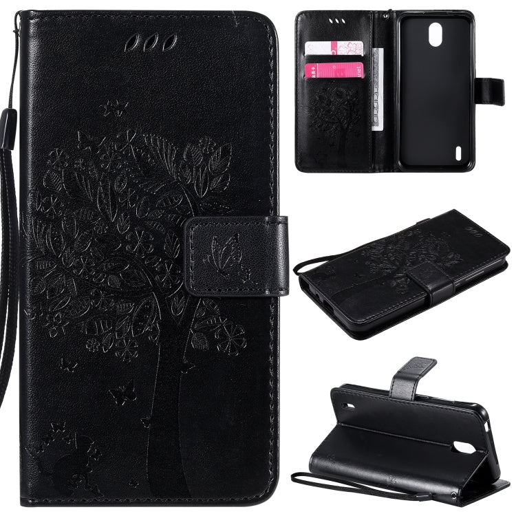Tree & Cat Embossed Pattern Horizontal Flip Leather Case with Holder & Card Slots & Wallet & Lanyard, For Nokia 1.3, For Nokia 2.3 Tree & Cat Embossed Pattern Horizontal Flip Leather Case with Holder & Card Slots & Wallet & Lanyard, For Nokia 1.3, For Nokia 2.3