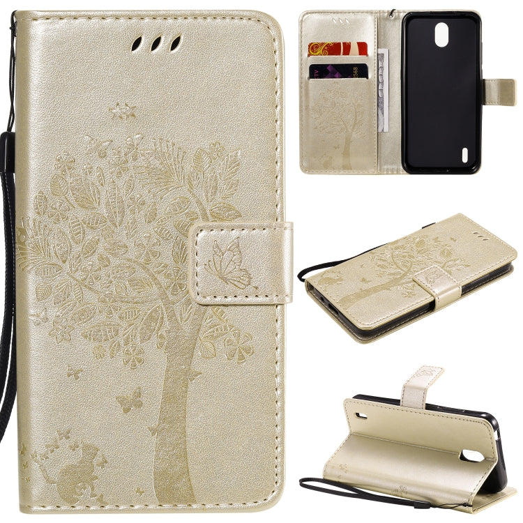 Tree & Cat Embossed Pattern Horizontal Flip Leather Case with Holder & Card Slots & Wallet & Lanyard, For Nokia 1.3, For Nokia 2.3 Tree & Cat Embossed Pattern Horizontal Flip Leather Case with Holder & Card Slots & Wallet & Lanyard, For Nokia 1.3, For Nokia 2.3