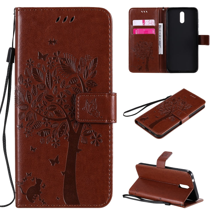 Tree & Cat Embossed Pattern Horizontal Flip Leather Case with Holder & Card Slots & Wallet & Lanyard, For Nokia 1.3, For Nokia 2.3 Tree & Cat Embossed Pattern Horizontal Flip Leather Case with Holder & Card Slots & Wallet & Lanyard, For Nokia 1.3, For Nokia 2.3