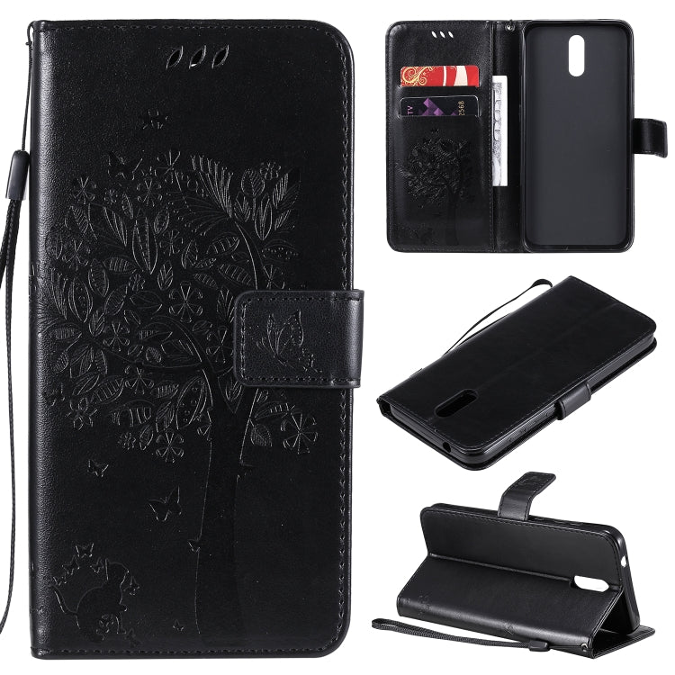 Tree & Cat Embossed Pattern Horizontal Flip Leather Case with Holder & Card Slots & Wallet & Lanyard, For Nokia 1.3, For Nokia 2.3 Tree & Cat Embossed Pattern Horizontal Flip Leather Case with Holder & Card Slots & Wallet & Lanyard, For Nokia 1.3, For Nokia 2.3