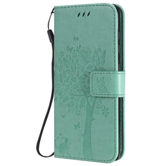 Tree & Cat Embossed Pattern Horizontal Flip Leather Case with Holder & Card Slots & Wallet & Lanyard, For Samsung Galaxy A41, For Samsung Galaxy A51 5G