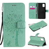 Tree & Cat Embossed Pattern Horizontal Flip Leather Case with Holder & Card Slots & Wallet & Lanyard, For Samsung Galaxy A71 5G, For Sony Xperia L4