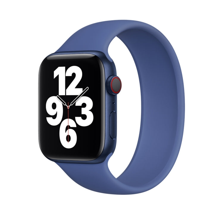 For Apple Watch Series 8&7 41mm / SE 2&6&SE&5&4 40mm / 3&2&1 38mm Solid Color Elastic Silicone Watch Band, Size:M 143mm (Aqua Blue) For Apple Watch Series 8&7 41mm / SE 2&6&SE&5&4 40mm / 3&2&1 38mm Solid Color Elastic Silicone Watch Band, Size:M 143mm (Aqua Blue)